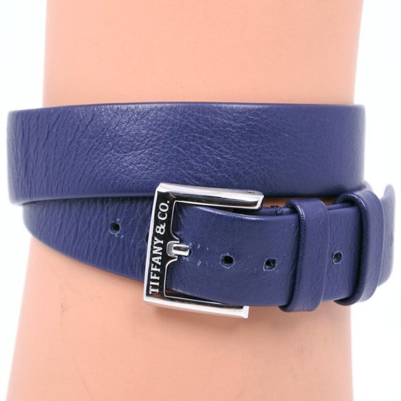 TIFFANY&Co. East West Mini Watches Navy Stainless Steel/leather - Picture 8 of 11